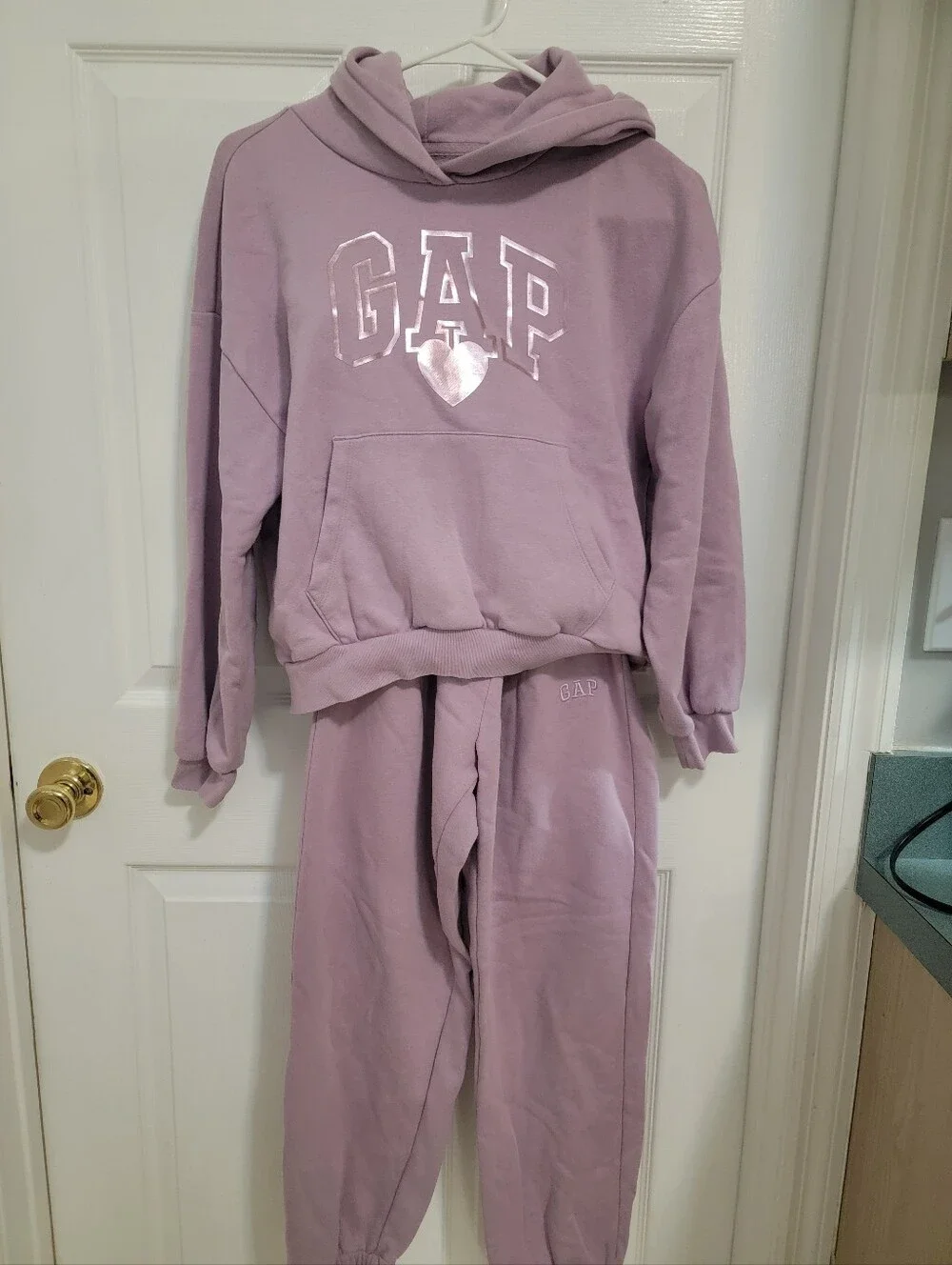 Sold Gap Kids Girls XXL 14-16 Purple Hoodie Jogger Sweatsuit Set